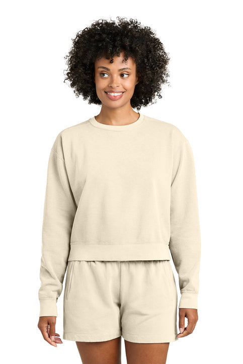 Comfort Colors Women’s Mid-Length Crewneck Sweatshirt with custom logo embroidery