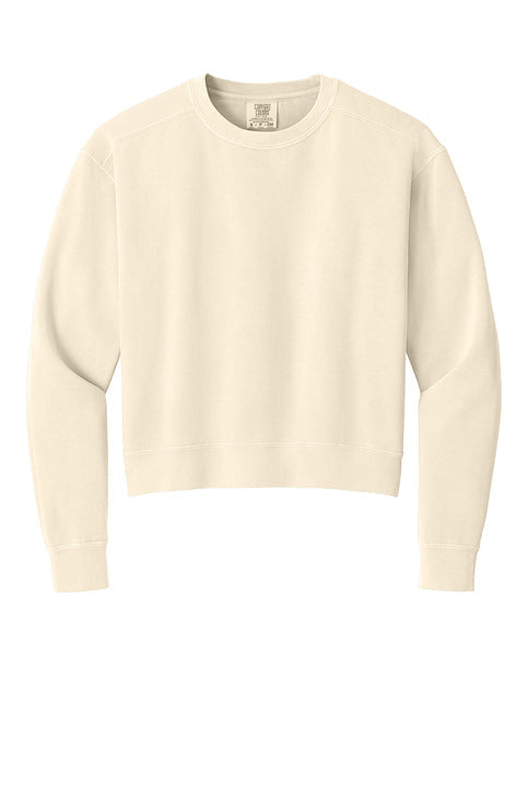 Comfort Colors Women’s Mid-Length Crewneck Sweatshirt with custom logo embroidery