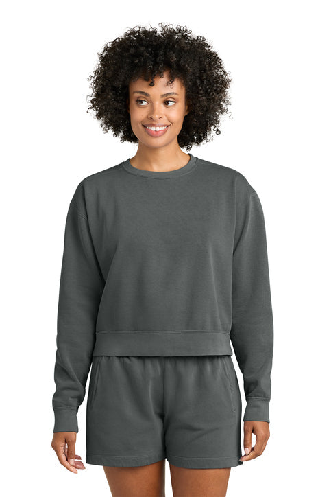 Comfort Colors Women’s Mid-Length Crewneck Sweatshirt with custom logo embroidery