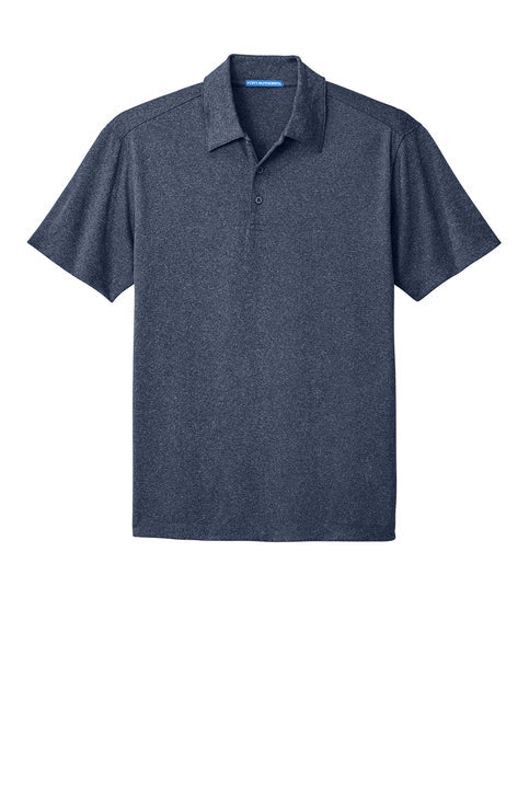 Port Authority Trace Heather Polo with custom logo embroidery