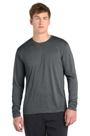 Sport-Tek Long Sleeve Heather Contender Tee with custom logo embroidery