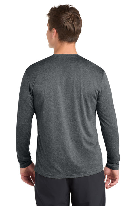 Sport-Tek Long Sleeve Heather Contender Tee with custom logo embroidery