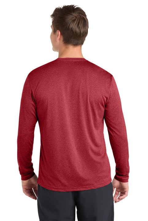 Sport-Tek Long Sleeve Heather Contender Tee with custom logo embroidery