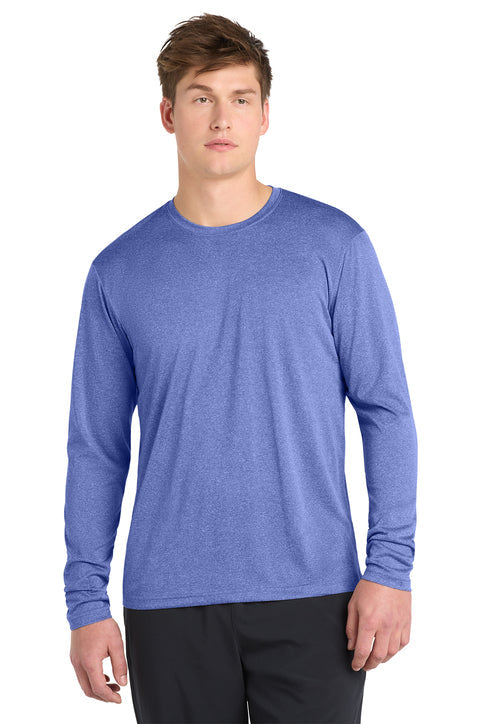 Sport-Tek Long Sleeve Heather Contender Tee with custom logo embroidery