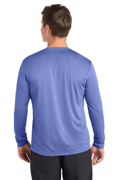 Sport-Tek Long Sleeve Heather Contender Tee with custom logo embroidery