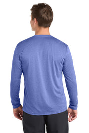 Sport-Tek Long Sleeve Heather Contender Tee with custom logo embroidery