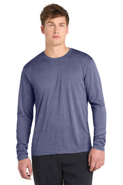 Sport-Tek Long Sleeve Heather Contender Tee with custom logo embroidery