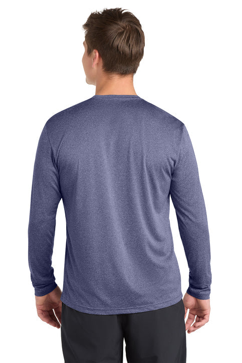 Sport-Tek Long Sleeve Heather Contender Tee with custom logo embroidery