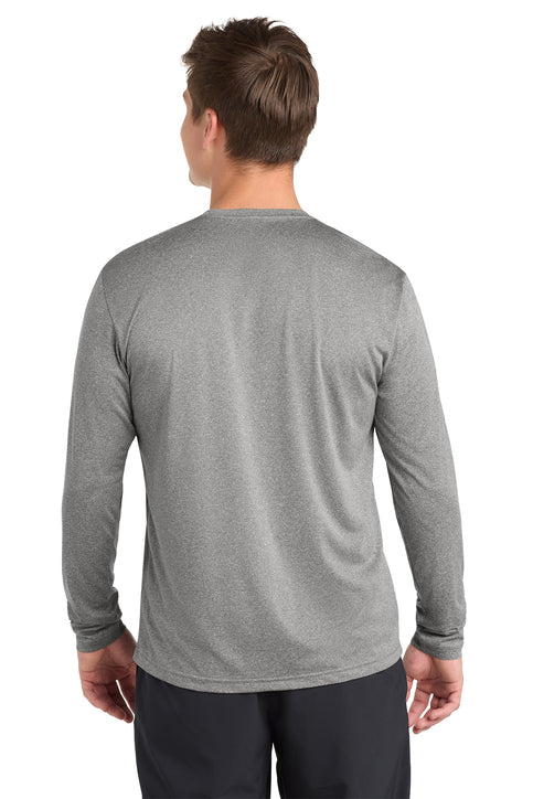 Sport-Tek Long Sleeve Heather Contender Tee with custom logo embroidery