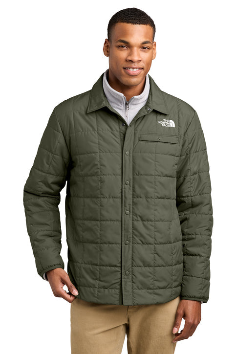 The North Face Iron Drift Quilted Shirt Jacket with custom logo embroidery