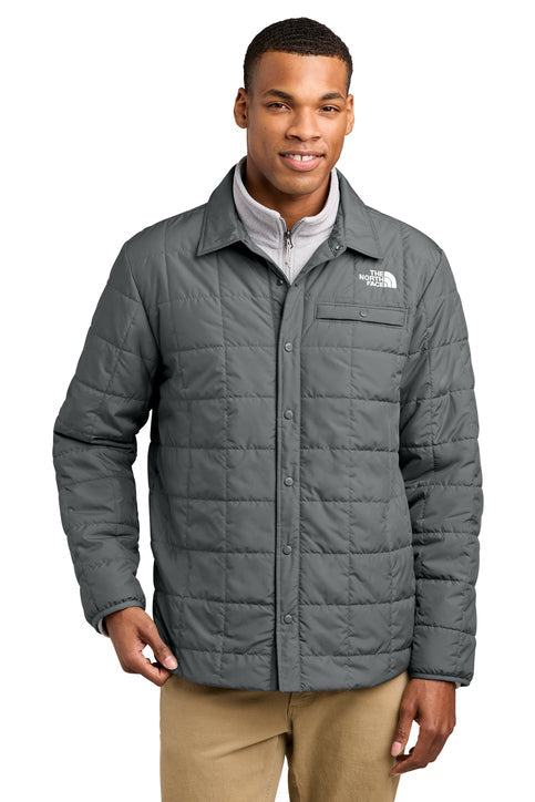 The North Face Iron Drift Quilted Shirt Jacket with custom logo embroidery