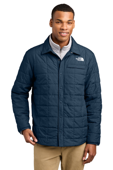 The North Face Iron Drift Quilted Shirt Jacket with custom logo embroidery