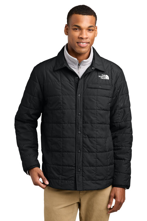 The North Face Iron Drift Quilted Shirt Jacket with custom logo embroidery
