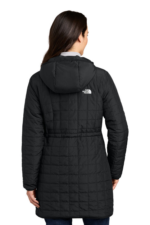 The North Face Women’s Iron Drift Quilted Hooded Parka with custom logo embroidery
