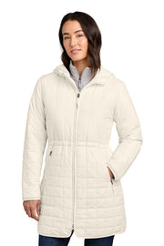 The North Face Women’s Iron Drift Quilted Hooded Parka with custom logo embroidery