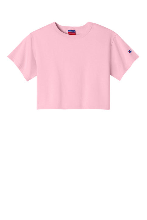 Champion Women’s Cropped Heritage Tee with custom logo embroidery