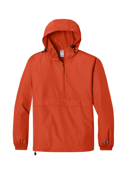 Champion Packable Anorak Jacket with custom logo embroidery
