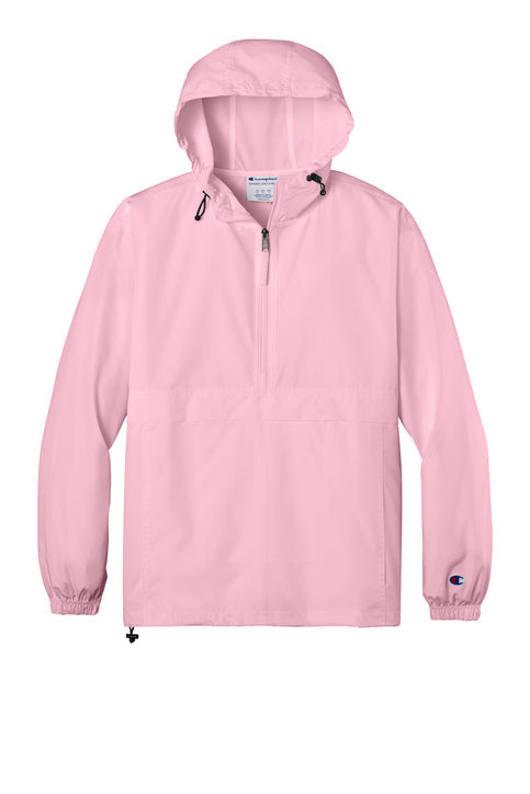Champion Packable Anorak Jacket with custom logo embroidery