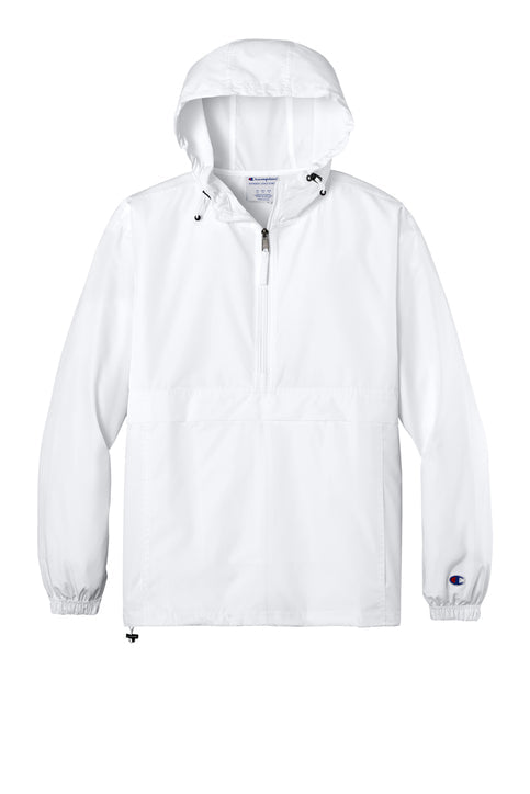 Champion Packable Anorak Jacket with custom logo embroidery