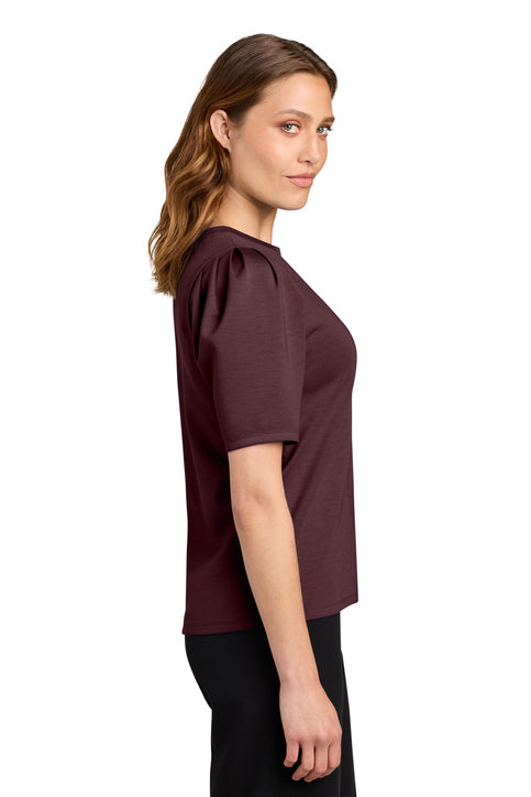 Mercer+Mettle Women’s Short Sleeve Lite Spacer Top with custom logo embroidery
