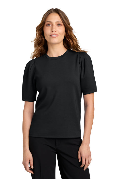 Mercer+Mettle Women’s Short Sleeve Lite Spacer Top with custom logo embroidery
