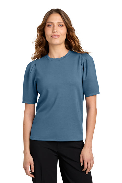 Mercer+Mettle Women’s Short Sleeve Lite Spacer Top with custom logo embroidery