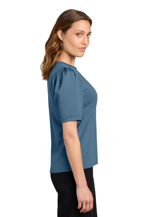 Mercer+Mettle Women’s Short Sleeve Lite Spacer Top with custom logo embroidery