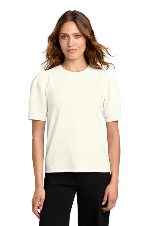 Mercer+Mettle Women’s Short Sleeve Lite Spacer Top with custom logo embroidery