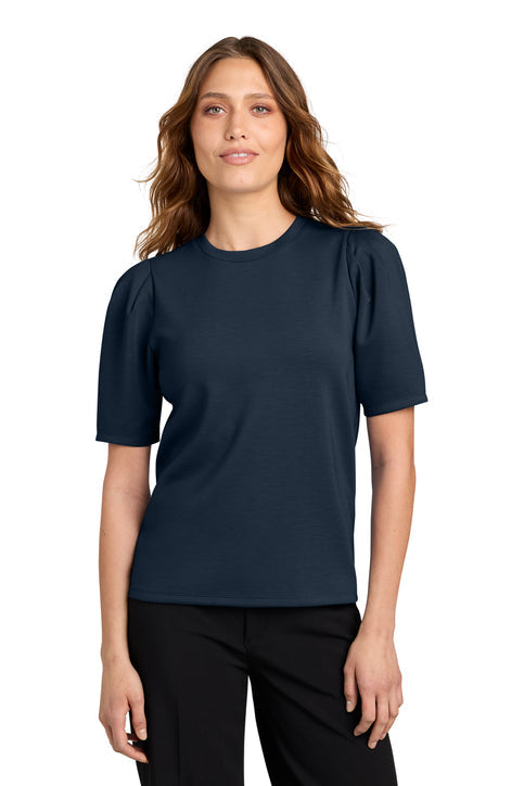 Mercer+Mettle Women’s Short Sleeve Lite Spacer Top with custom logo embroidery