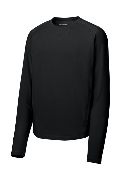 Sport-Tek Sport-Wick Stretch Pocketed Crewneck with custom logo embroidery