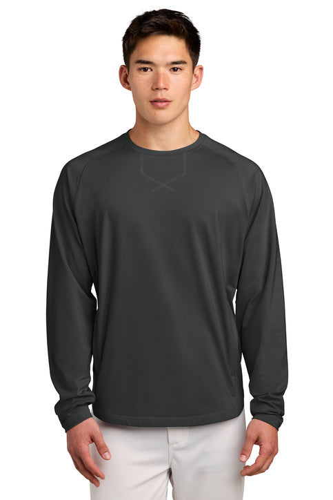 Sport-Tek Sport-Wick Stretch Pocketed Crewneck with custom logo embroidery