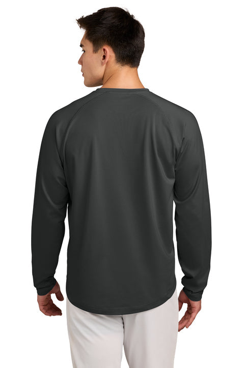 Sport-Tek Sport-Wick Stretch Pocketed Crewneck with custom logo embroidery