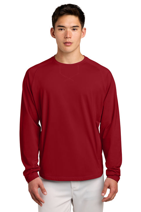 Sport-Tek Sport-Wick Stretch Pocketed Crewneck with custom logo embroidery