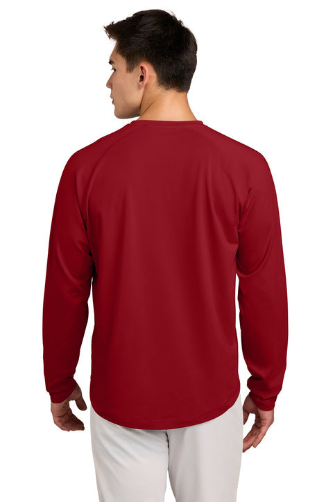 Sport-Tek Sport-Wick Stretch Pocketed Crewneck with custom logo embroidery