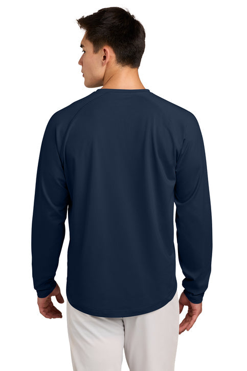 Sport-Tek Sport-Wick Stretch Pocketed Crewneck with custom logo embroidery