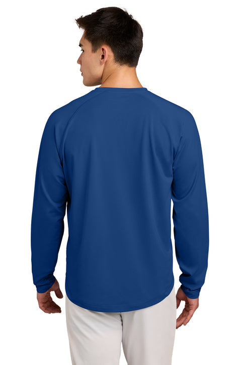 Sport-Tek Sport-Wick Stretch Pocketed Crewneck with custom logo embroidery