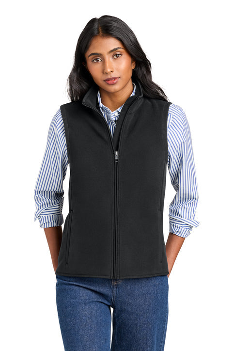 Brooks Brothers Women’s Fleece Vest with custom logo embroidery