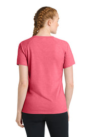 Sport-Tek Women's PosiCharge Tri-Blend Wicking Scoop Neck Raglan Tee with custom logo embroidery
