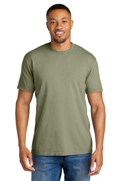 Comfort Colors Heavyweight Ring Spun Tee with custom logo embroidery