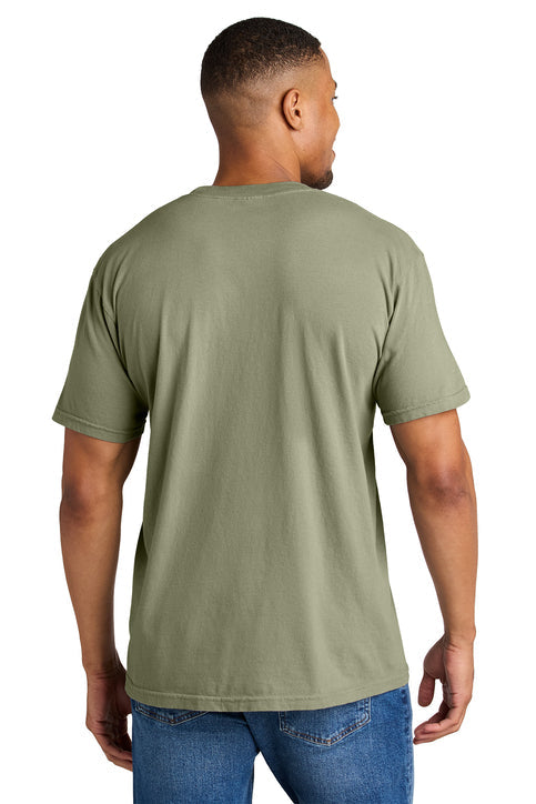 Comfort Colors Heavyweight Ring Spun Tee with custom logo embroidery