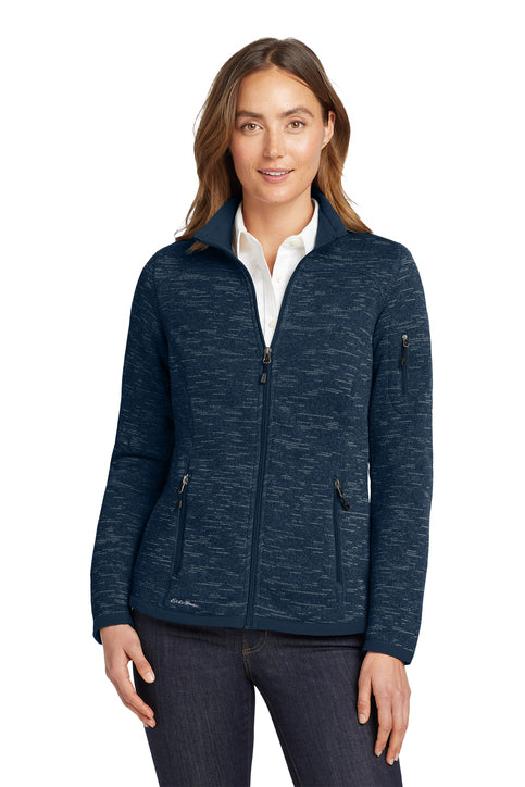 Eddie Bauer Women's Sweater Fleece Full-Zip with custom logo embroidery
