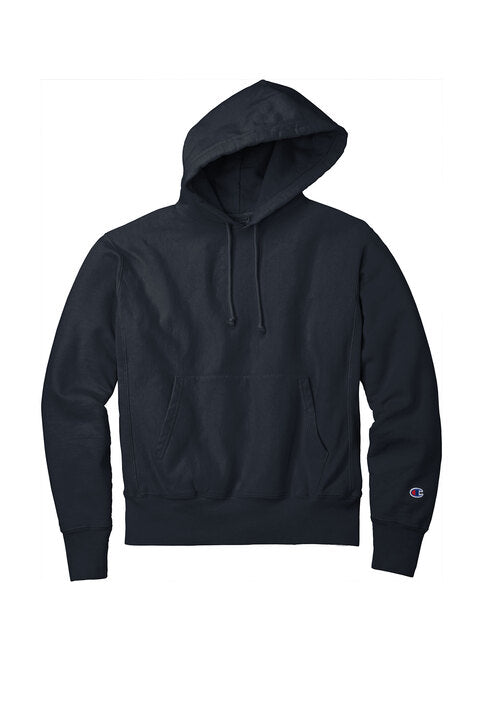 Champion Reverse Weave Garment-Dyed Hooded Sweatshirt with custom logo embroidery