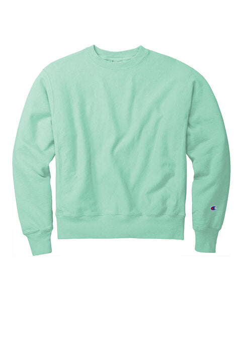 Champion Reverse Weave Garment-Dyed Crewneck Sweatshirt with custom logo embroidery