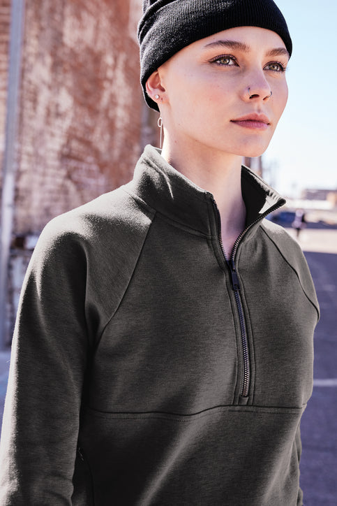 New Era Women's STS 1/2-Zip with custom logo embroidery