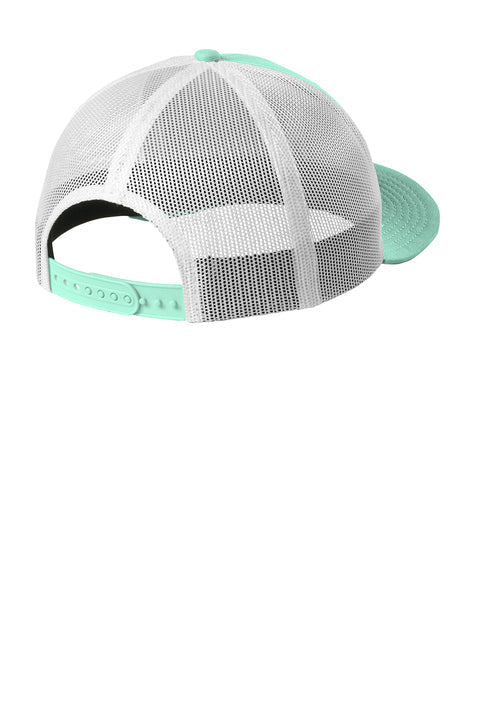 New Era Snapback Low Profile Trucker Cap with custom logo embroidery