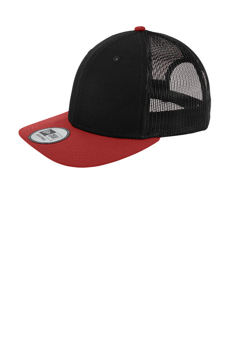 New Era Snapback Low Profile Trucker Cap with custom logo embroidery