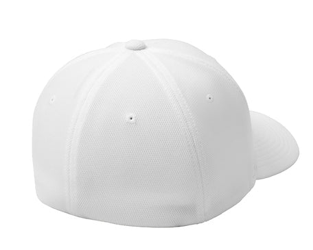 Sport-Tek Flexfit Cool & Dry Poly Block Mesh Cap with custom logo embroidery