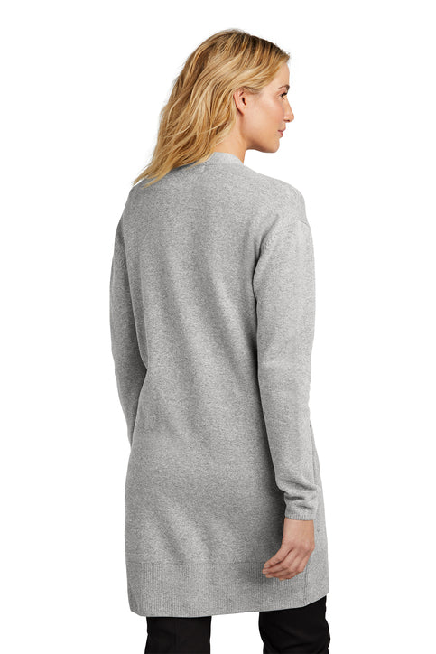 Mercer+Mettle Women’s Open-Front Cardigan Sweater with custom logo embroidery