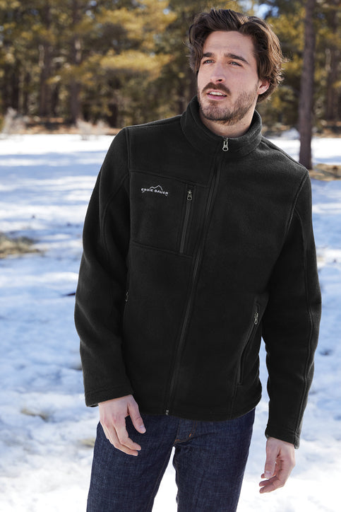 Eddie Bauer Full-Zip Fleece Jacket with custom logo embroidery