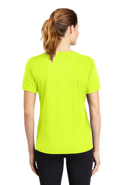 Sport-Tek Women's PosiCharge RacerMesh V-Neck Tee with custom logo embroidery